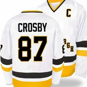 NWT Multiple Sizes Sidney Crosby #87 Pittsburgh Penguins Captain Jersey White